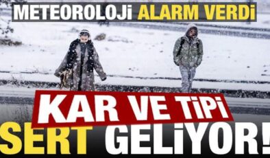 Son dakika: Meteoroloji alarm verdi! Kar ve tipi yolda, Marmara için de uyarı geldi…