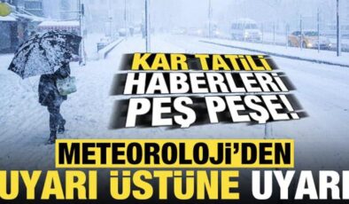 Son dakika: Meteoroloji’den uyarı üstüne uyarı! Kar tatili haberleri peş peşe geldi…