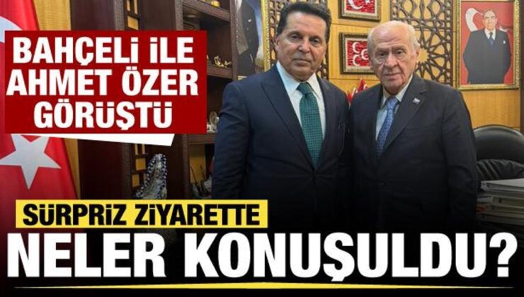 Son dakika: Sürpriz ziyaret! Bahçeli ile Ahmet Özer görüştü