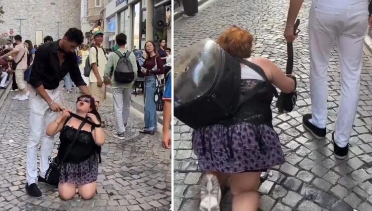 Taksim'deki 'tasmalı' görüntülere şok ceza