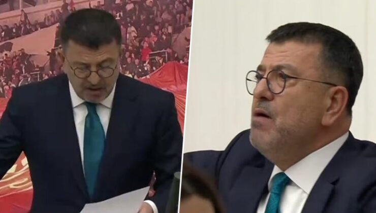 TBMM TV, Ağbaba'nın pankartını göstermemek için kadraj değiştirdi