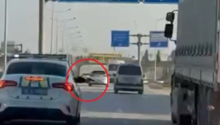 TIR sürücüsü yolu birbirine kattı: Aracın lastiklerine silah doğrultulunca durdu