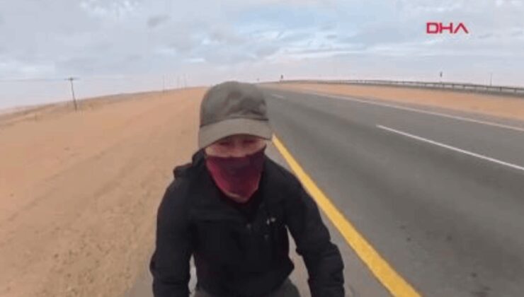 Umre için pedal çevirdi: Bisikletle Medine'ye vardı