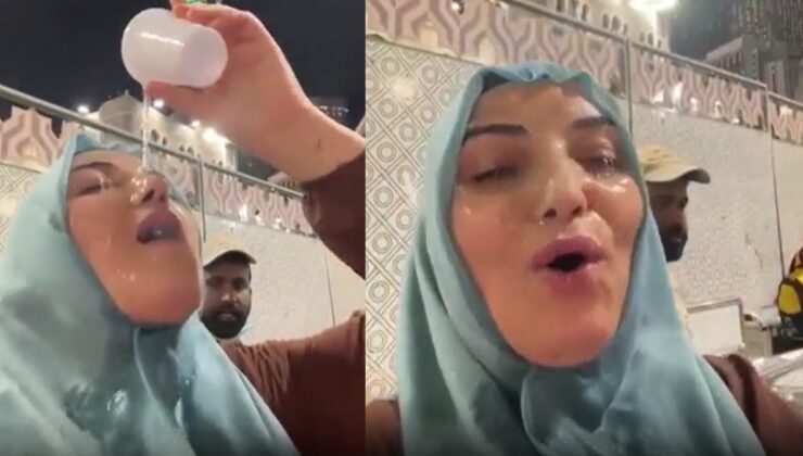Umrede çekilen bu görüntü sosyal medyayı ayağa kaldırdı