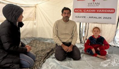Vatan Sevdalıları Vakfı’ndan Gazze’ye insani yardım: 100 çadır kuruldu