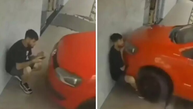 Yanlış pedal ölümle burun buruna getirdi: O anlar kamerada