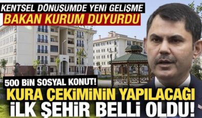 Yüzyılın konut projesi! Bakan Kurum ilk kura çekiminin yapılacağı ili açıkladı