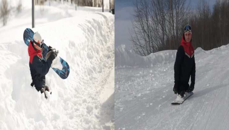 2 bacağı olmayan 'balık adam'ın kayak tutkusu