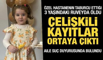 3 yaşındaki Rüveyda hayatını kaybetti: Ailesi suç duyurusunda bulundu