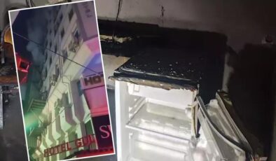 7 katlı otelde yangın paniği