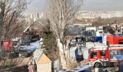 Ankara’da büyük yangın! 7-8 TIR alev alev yandı, valilikten ilk açıklama