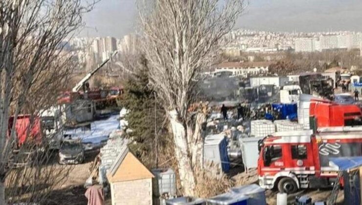 Ankara’da büyük yangın! 7-8 TIR alev alev yandı, valilikten ilk açıklama