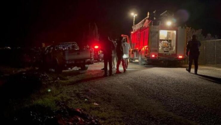 Araç içinde yanmış ceset bulundu