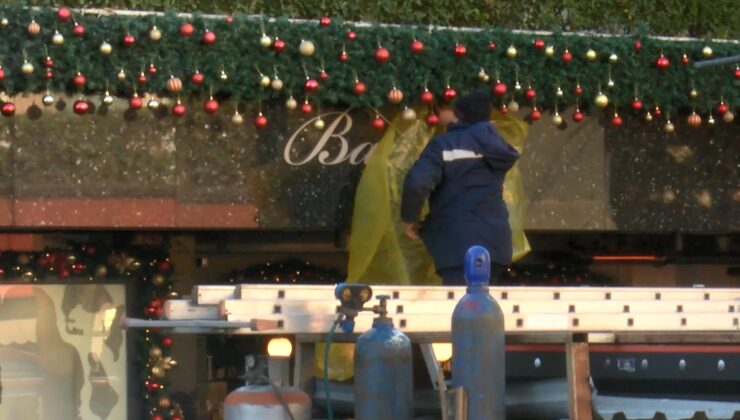 Baylan Pastanesi'nin kaçak bölümlerinin yıkımına başlandı