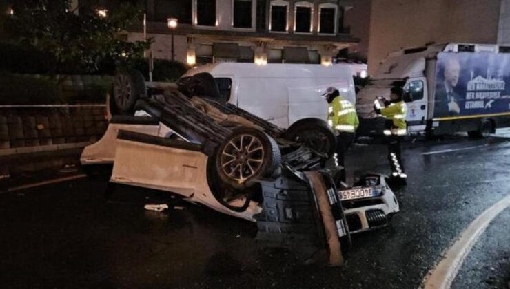 Beşiktaş’ta alkollü sürücü ortalığı birbirine kattı: 2 yaralı