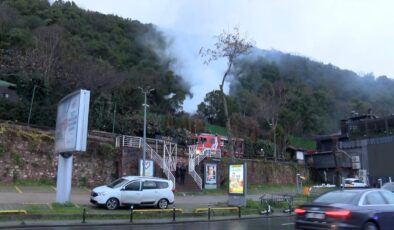 Beşiktaş'ta lüks restoranın müştemilatı alev alev yandı