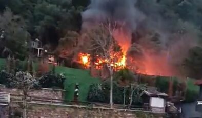 Beşiktaş'ta restoranın müştemilatında yangın