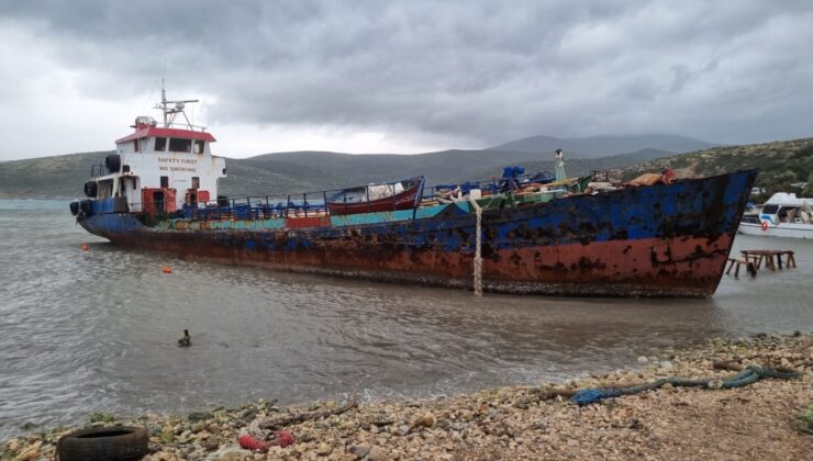 Bu ne cüret! Doğal sit kapsamındaki koyda zehirli gemi sökümü