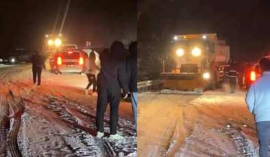 Bursa’da Oylat Kaplıcaları yolunda 20 araç mahsur kaldı