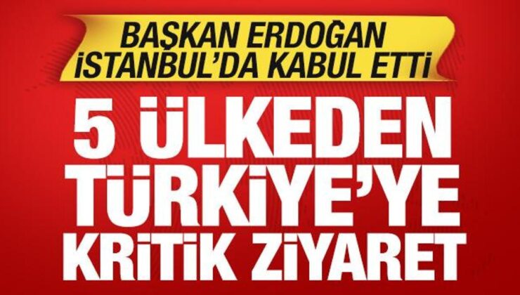 Cumhurbaşkanı Erdoğan İstanbul’da kabul etti: 5 ülkeden Türkiye’ye kritik ziyaret