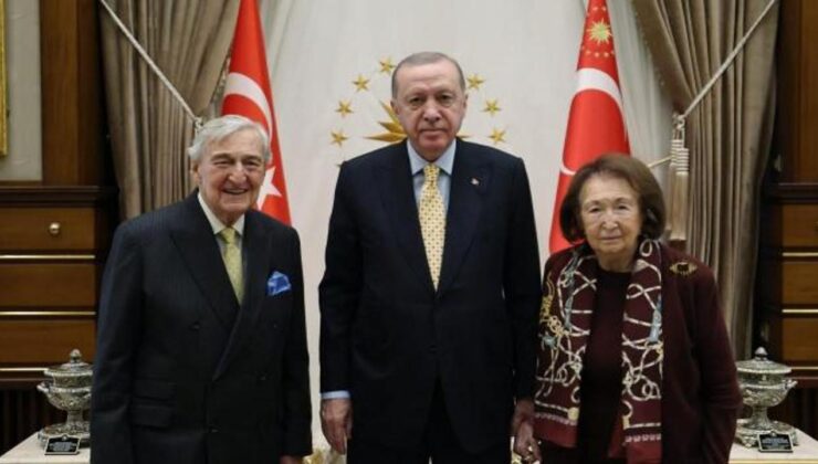 Cumhurbaşkanı Erdoğan, Rahmi Koç ve Semahat Arsel’i kabul etti