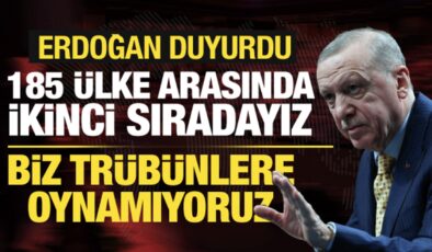 Cumhurbaşkanı Erdoğan: UNESCO listesinde 185 ülke arasında ikinciyiz!