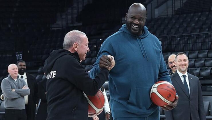Cumhurbaşkanı Recep Tayyip Erdoğan, NBA’in efsane isimlerinden Shaquille O’Neal ile bir araya geldi