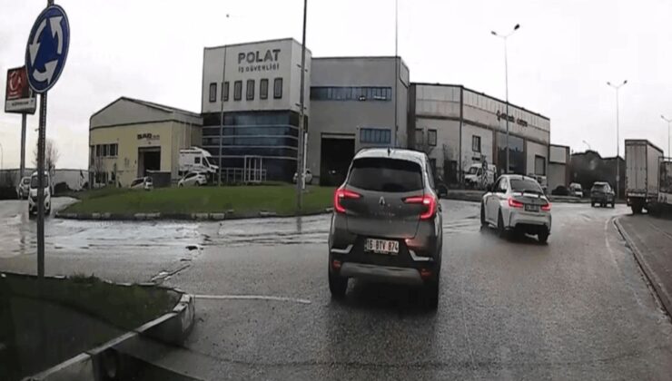 Drift atmaya çalışan sürücü trafiği birbirine kattı