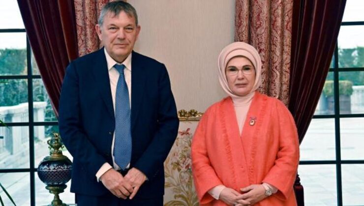 Emine Erdoğan, UNRWA Genel Komiseri Lazzarini ile görüştü