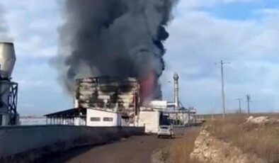 Enerji santralinde korkutan yangın: 1,5 saatte söndürüldü!