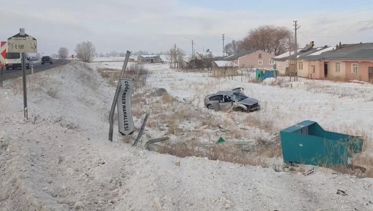 Erzurum'da otomobil şarampole devrildi: 1 ölü, 4 yaralı