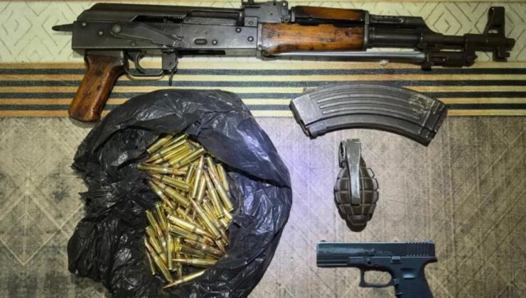 Ev değil cephanelik! Piyade tüfeği ile el bombası ele geçirildi