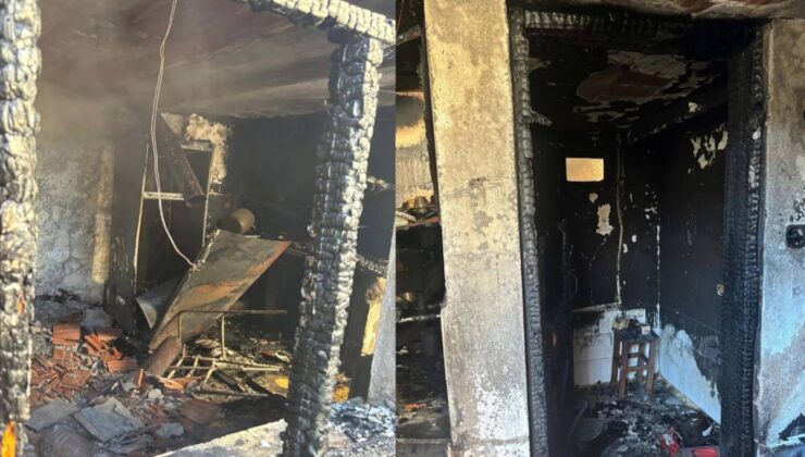 Evinde çıkan yangında öldü