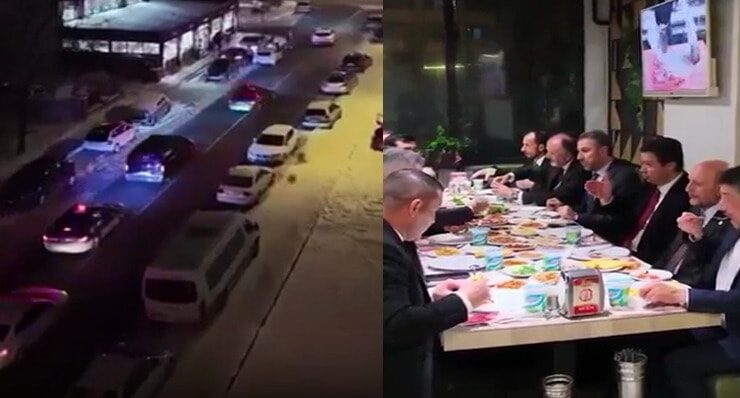 Genel Başkan çakarlı araçlarla ciğer yemeye gitti