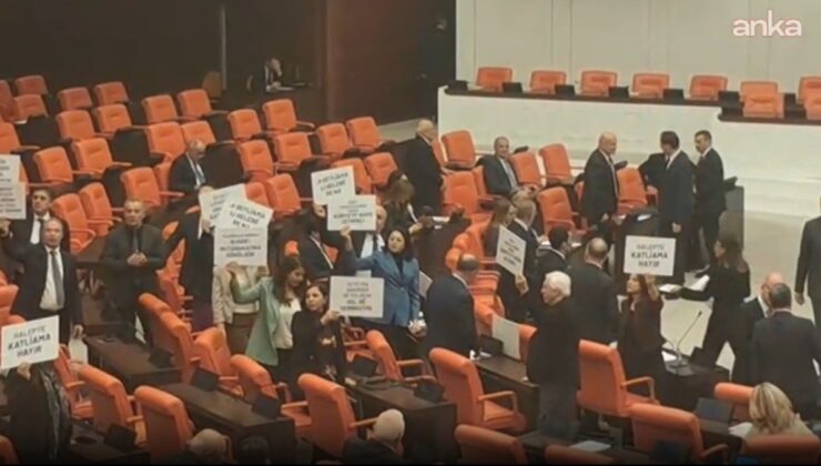 Genel Kurul'da DEM Parti'den protesto: Görüşmeye ara verildi