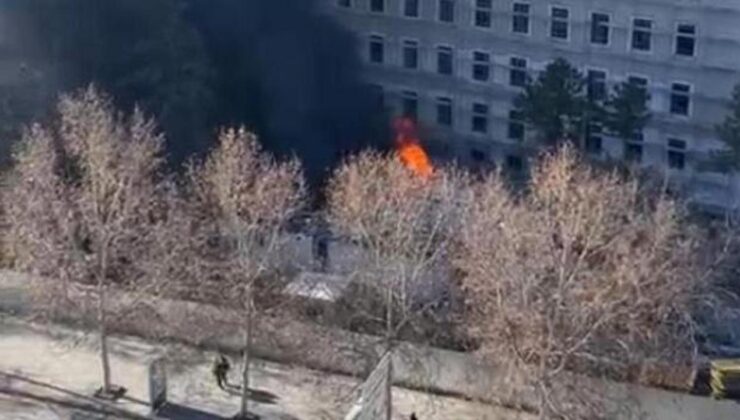 İçişleri Bakanlığı yerleşkesinde yangın