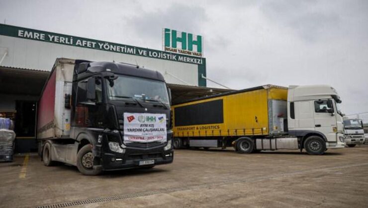 İHH’dan Ukraynalı savaş mağdurlarına 4 tırlık yardım