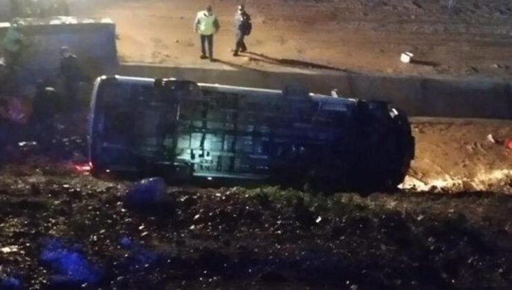 İşçi servisi uçuruma yuvarlandı: 1’i ağır, 13 yaralı