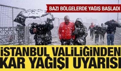 İstanbul’da kar yağışı başladı