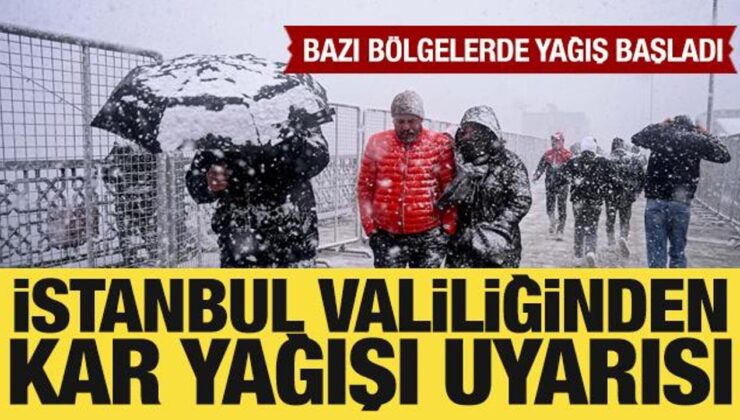 İstanbul’da kar yağışı başladı