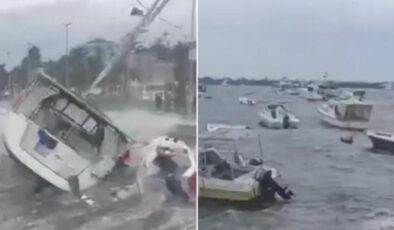 İstanbul’da fırtına bilançosu: Boğaz trafiği durdu, tekneler battı, saat 22.00 uyarısı
