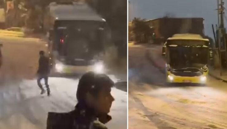 İstanbul'da korku dolu anlar! İETT otobüsü kaydı