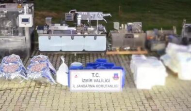 İzmir’de 1,6 ton uyuşturucu hap ham maddesi ele geçirildi