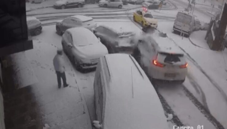 Kağıthane’de kar kabusu: Motokurye ölümden döndü