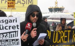 Kar altında asgari ücret protestosu!