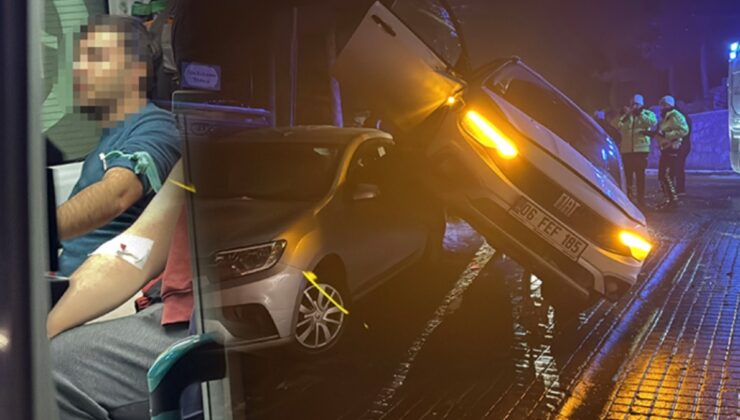 Kar düşer düşmez trafik kazaları peş peşe geldi! Buzlanan yolda başka otomobilin üzerine çıktı