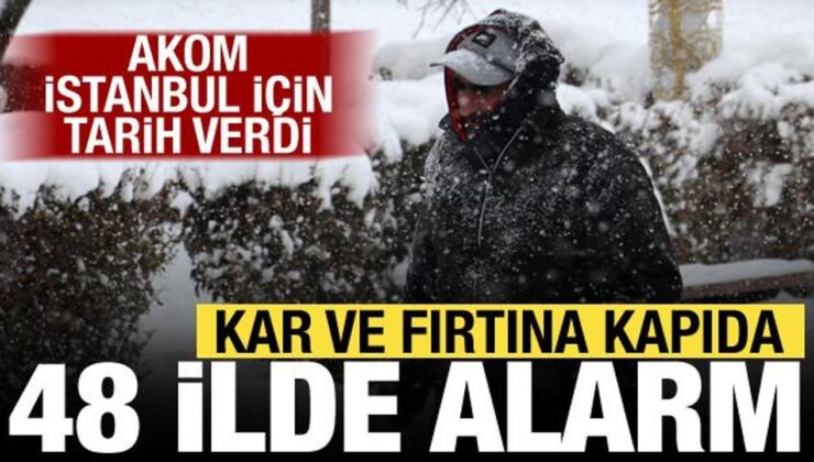 Kar, fırtına, çığ… Meteoroloji’den İstanbul dahil 48 il için sarı alarm!