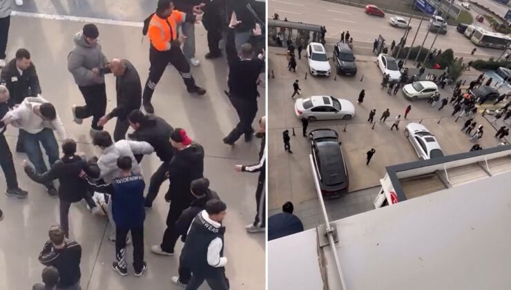 Karnesini alan liseliler AVM otoparkını savaş alanına çevirdi