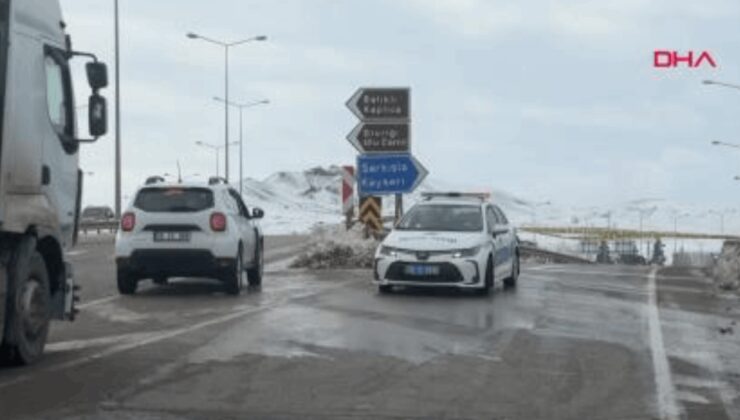 Kayseri kara yolu tipi nedeniyle ulaşıma kapatıldı