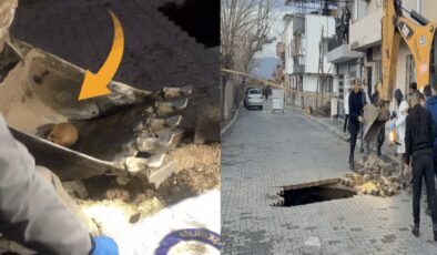 Korkunç olay: Yağışlardan yol çöktü, insan kafası bulundu